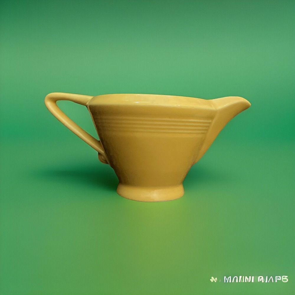 HLC Harlequin Individual Creamer Yellow Fiesta Homer Laughlin Vintage